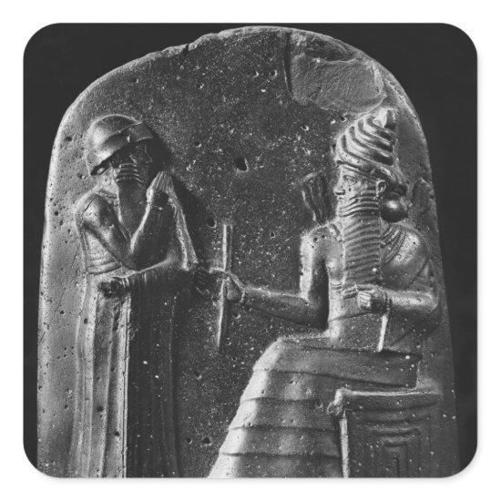 Code of Hammurabi, top of the stele Square Sticker