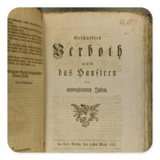 Code of Procedure from 1776 Square Sticker