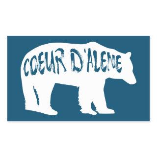 Coeur d'Alene Idaho Bear Rectangular Sticker