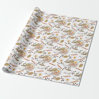 Coffee and Savory Breakfast Bacon | Eggs Pattern