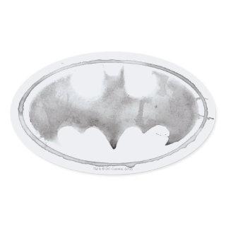 Coffee Bat Symbol - Gray Oval Sticker