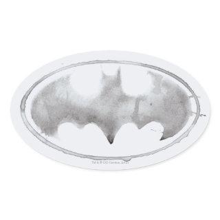 Coffee Bat Symbol - Gray Oval Sticker