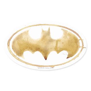 Coffee Bat Symbol Oval Sticker