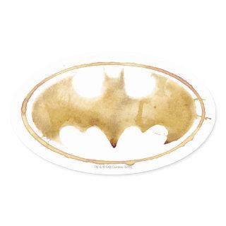 Coffee Bat Symbol Oval Sticker