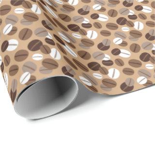 Coffee Beans in brown shades and white