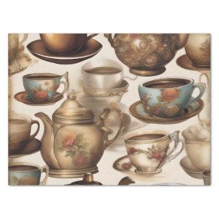 Coffee Cups and Pots Decoupage /  Tissue Paper