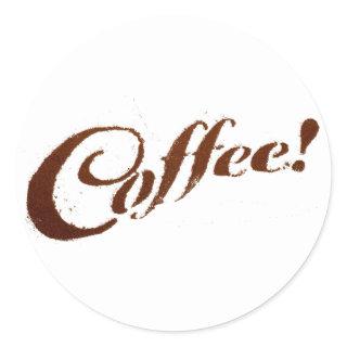 Coffee Grounds Coffee - Circle Sticker