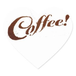 Coffee Grounds Coffee - Heart Sticker