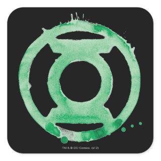 Coffee Lantern Symbol - Green Square Sticker