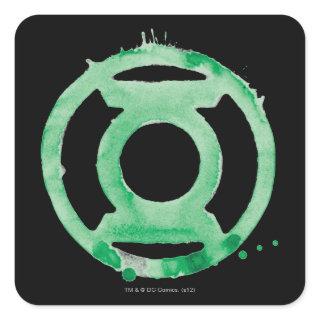 Coffee Lantern Symbol - Green Square Sticker