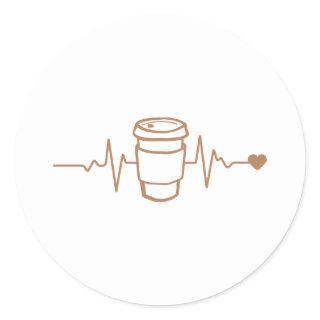 Coffee Lifeline, For Coffee Lovers Classic Round Sticker