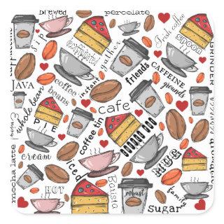 Coffee Lover Coffee Shop or Café Stickers