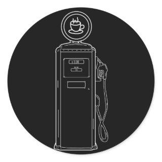 Coffee Pump Classic Round Sticker