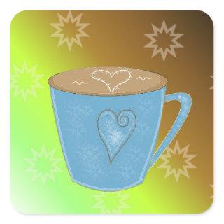 Coffee Square Sticker