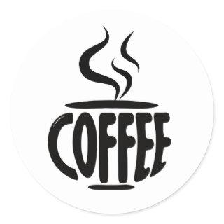 Coffee Vibes, The Steam of Perfection Coffee Lover Classic Round Sticker