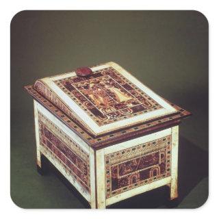 Coffer, from the Tomb of Tutankhamun Square Sticker