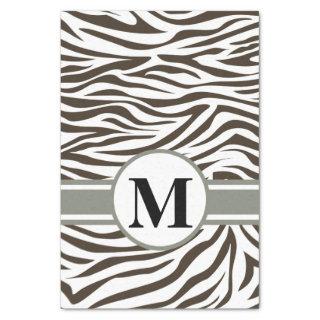 Cola Safari Zebra with monogram Tissue Paper