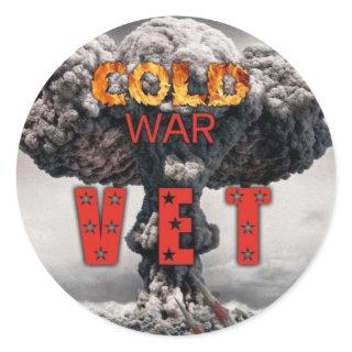 Cold War Veteran  Classic Round Sticker