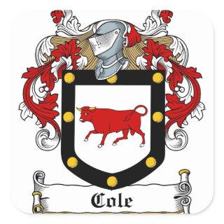 Cole-Irish-Crest Square Sticker