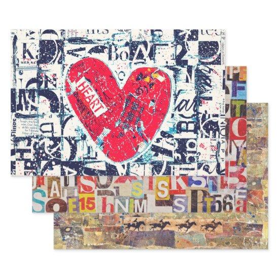 Collage Artwork Papers for decoupage and more  Sheets