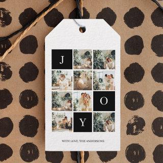 Collage Christmas Photo | Joy | Happy Holiday Gift Tags
