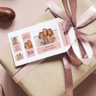 Collage Friend Photos | Happy Birthday Gift Gift Tags