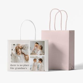 Collage Photo & Quote Best Grandma Gift Large Gift Bag