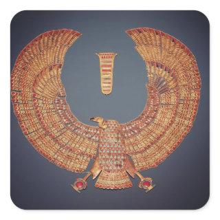 Collar in the form of the vulture goddess square sticker