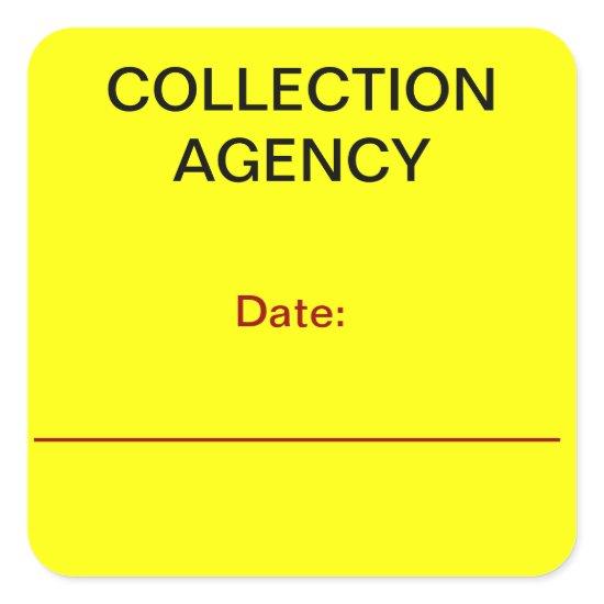 COLLECTION AGENCY Collections Sticker
