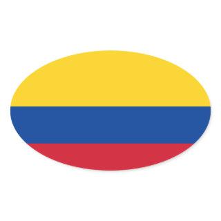 Colombia Flag Oval Sticker