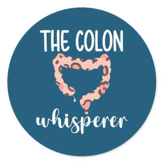 Colon Whisperer Gastroenterologist Classic Round Sticker