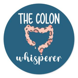 Colon Whisperer Gastroenterologist Classic Round Sticker