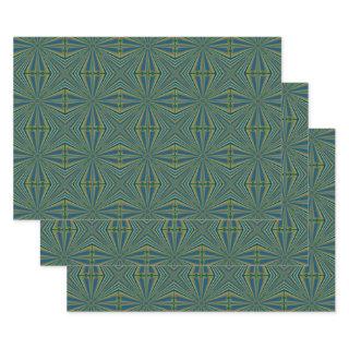 Color Block Pattern Blue Green Turquoise Orange   Sheets