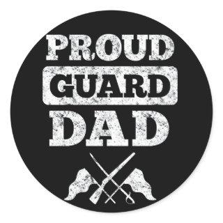 Color Guard Proud Guard Dad Classic Round Sticker