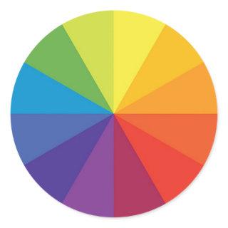 COLOR WHEEL CLASSIC ROUND STICKER
