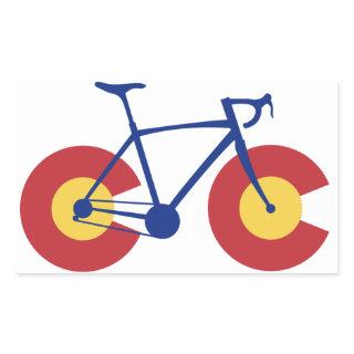 Colorado Flag Bicycle Rectangular Sticker
