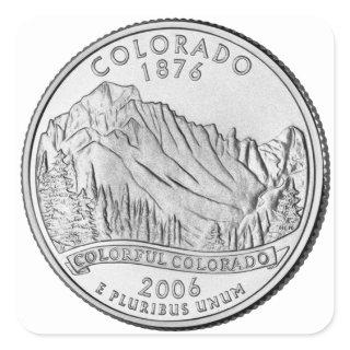 Colorado State Quarter Square Sticker