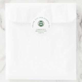 Colorado State Rams Graduate Classic Round Sticker