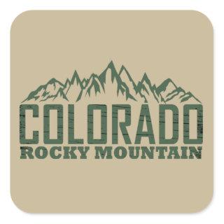 colorado state rocky mountains national park square sticker