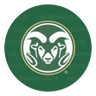 Colorado State University Logo Watermark Classic Round Sticker