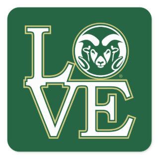 Colorado State University Love Square Sticker