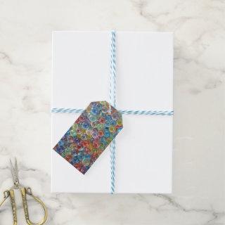 colored glass beads gift tags