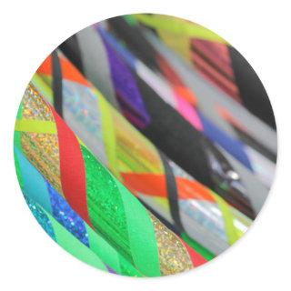colored hula hoop classic round sticker