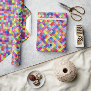 Colored In Graph Paper Squares - Diagonal Gift