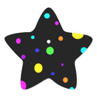 Colored Orbs-star sticker