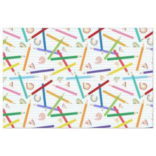 Colored Pencils Pattern Tissue Paper