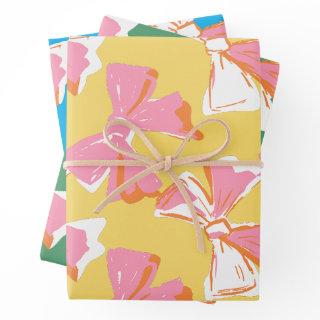 Colorful Abstract Coquette Bow Pattern Quirky  Sheets