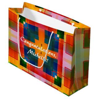 Colorful Abstract Festive Design Gift Bag