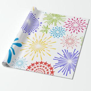 Colorful abstract fireworks pattern