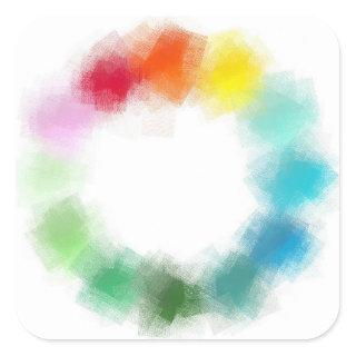 Colorful Abstract Modern Blank Template Custom Square Sticker